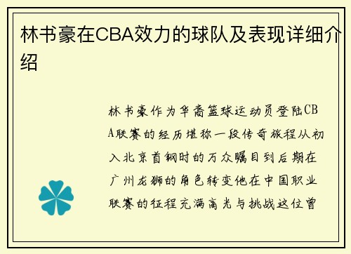 林书豪在CBA效力的球队及表现详细介绍